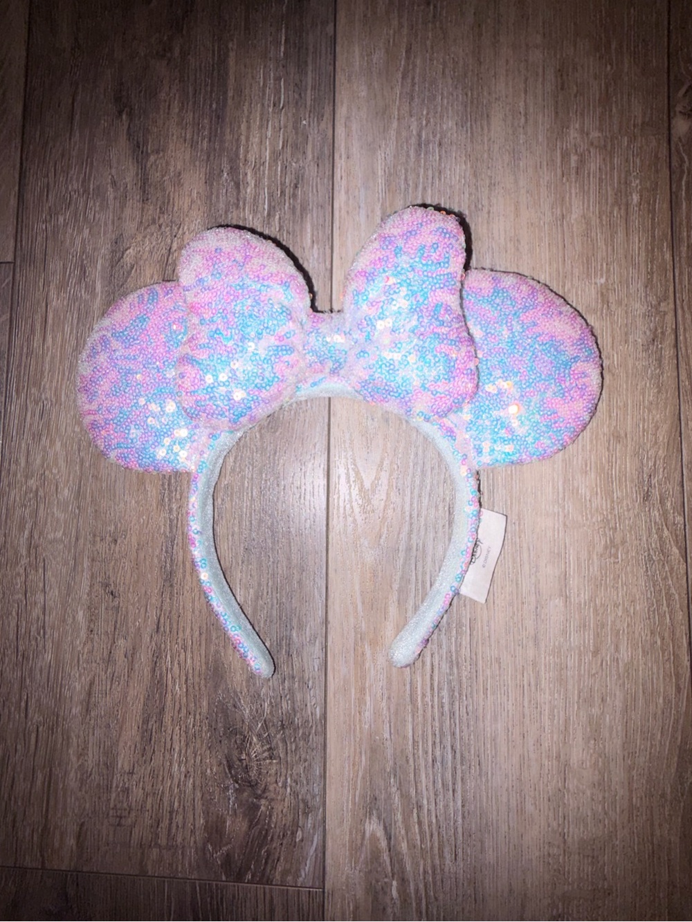 Disney Parks Minnie Mouse Sequin Cotton Candy Ears Headband 2026